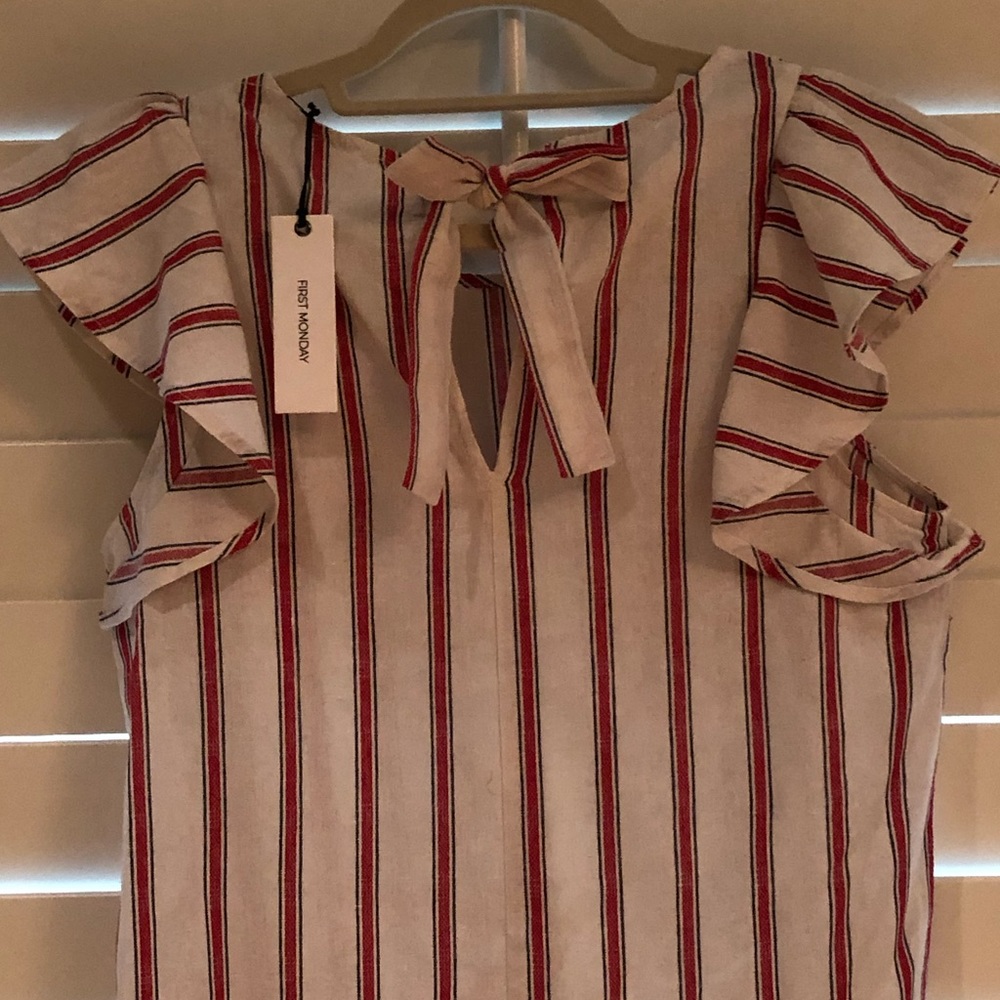 First Monday Women’s striped top NWT